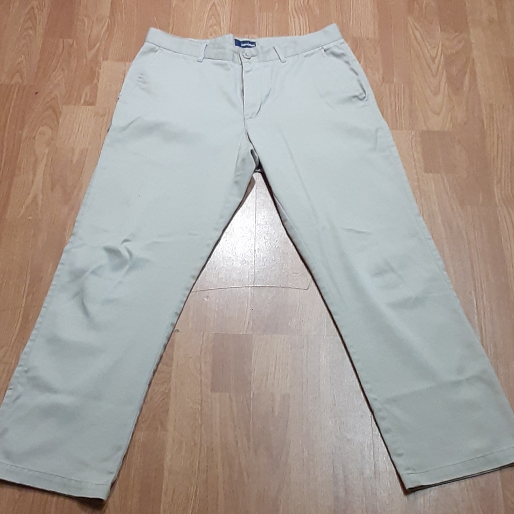 Basic Editions Men’s Khaki Pants – 32W, Light Tan